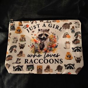 Raccoon Print Travel Pouch